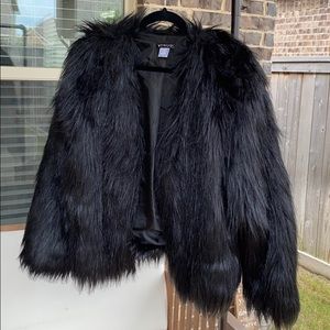 Black Faux Fur Jacket